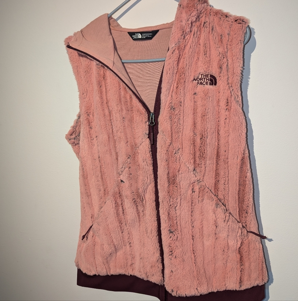 Hooded Faux fur North Face vest